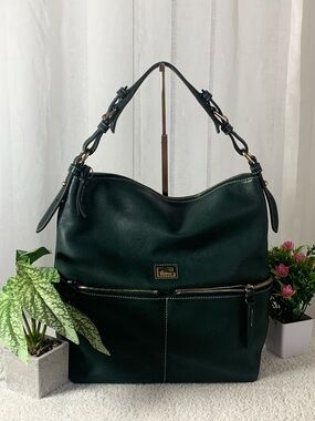 GUC Dooney & Bourke Pebbled Leather Shoulder Bag L 13” x H 14” x D 6”